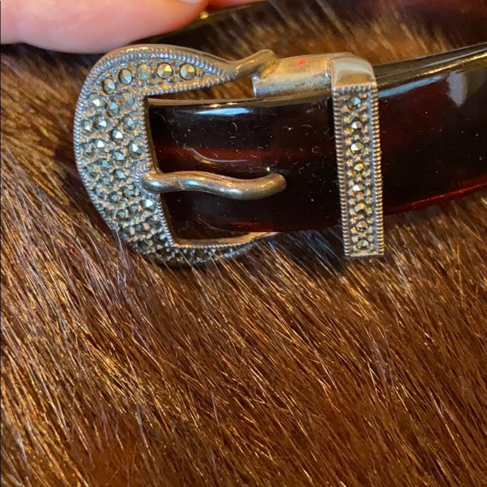 Tortoise shell with marquasite bangle